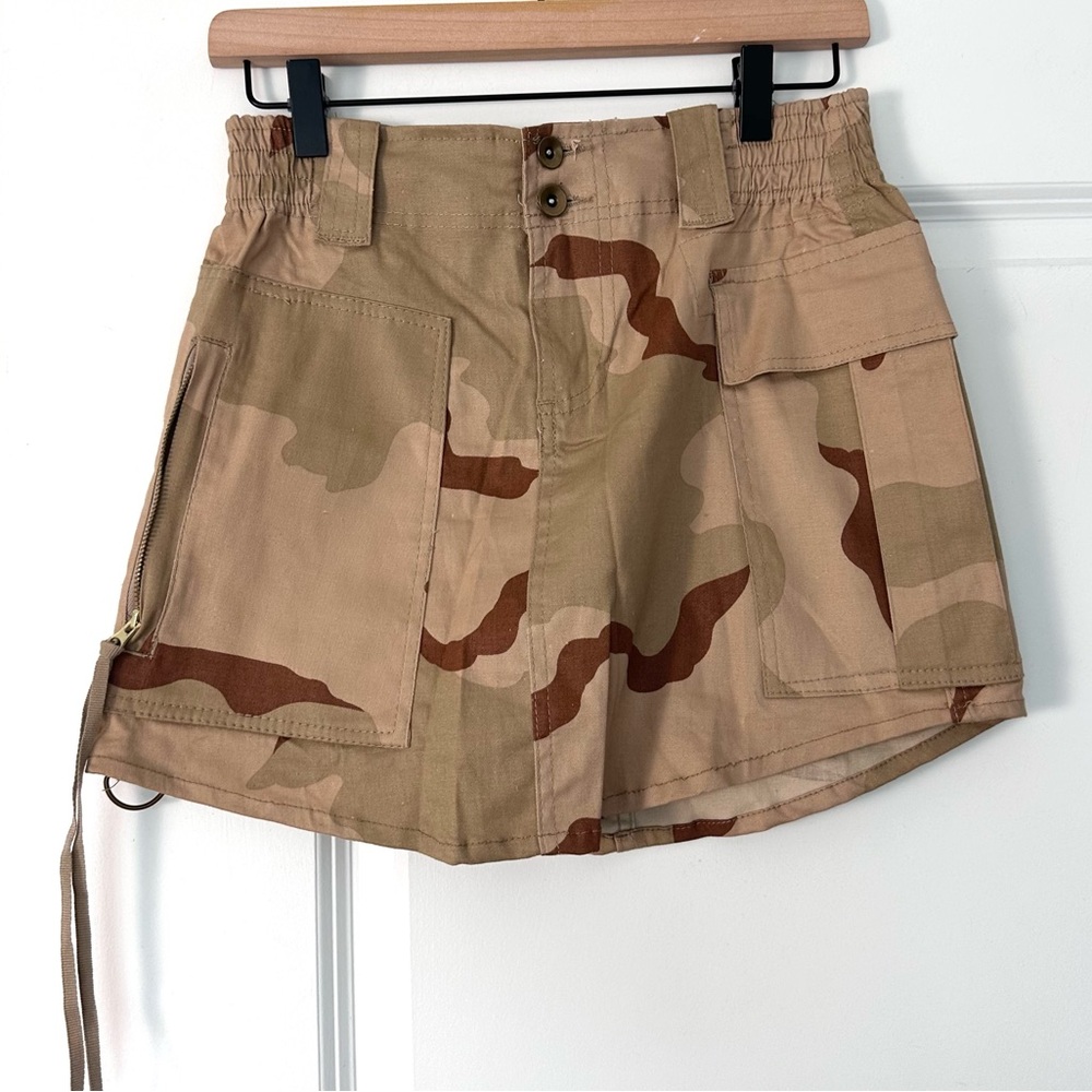 Shadow Hill (S) Camouflage Camo Cargo Mini Skirt- Military Surplus Vibes Utility